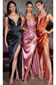 Ladivine CD231 - Corset Satin Prom Evening Gown - Prom