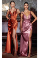 Ladivine CD231 - Corset Satin Prom Evening Gown - Prom