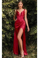 Ladivine CD231 - Corset Satin Prom Evening Gown - Prom