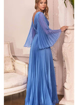 Ladivine CD242 - Flutter Sleeve Chiffon Formal Gown