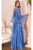 Ladivine CD242 - Flutter Sleeve Chiffon Formal Gown - Prom