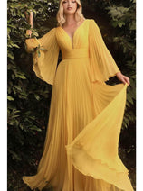Ladivine CD242 - Flutter Sleeve Chiffon Formal Gown
