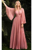 Ladivine CD242 - Flutter Sleeve Chiffon Formal Gown - Prom