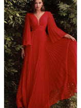 Ladivine CD242 - Flutter Sleeve Chiffon Formal Gown