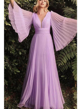 Ladivine CD242 - Flutter Sleeve Chiffon Formal Gown
