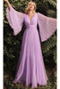 Ladivine CD242 - Flutter Sleeve Chiffon Formal Gown - Prom