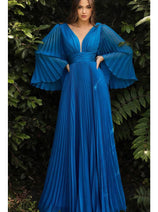 Ladivine CD242 - Flutter Sleeve Chiffon Formal Gown
