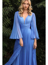 Ladivine CD242 - Flutter Sleeve Chiffon Formal Gown