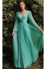 Ladivine CD242 - Flutter Sleeve Chiffon Formal Gown - Prom