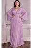 Ladivine CD242C - Bell Sleeve Chiffon Evening Gown - Prom