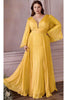 Ladivine CD242C - Bell Sleeve Chiffon Evening Gown - Prom