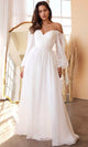 Ladivine CD243W - Sweetheart Chiffon Wedding Gown - Prom