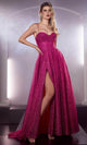Ladivine by Cinderella Divine Dresses - Ladivine CD252 Corset-Back Lace Prom Gown - Prom
