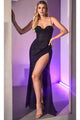 Ladivine CD254 - Metallic Corset Classic Prom Gown - Prom