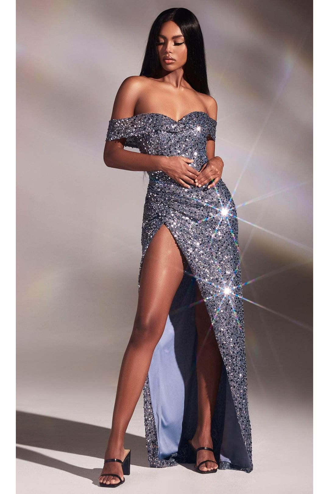 Ladivine CD260 - Sequin Sheath Classic Prom Dress - Prom