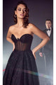 Ladivine CD275 - Bodice Glitter Prom Gown - Prom
