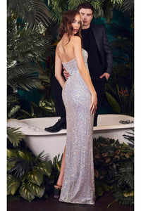 Ladivine CD278 - Strapless Sparkling Embellished Gown - Prom