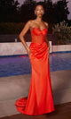 Ladivine CD295 Sweetheart Prom Gown with Floral Beads - Prom