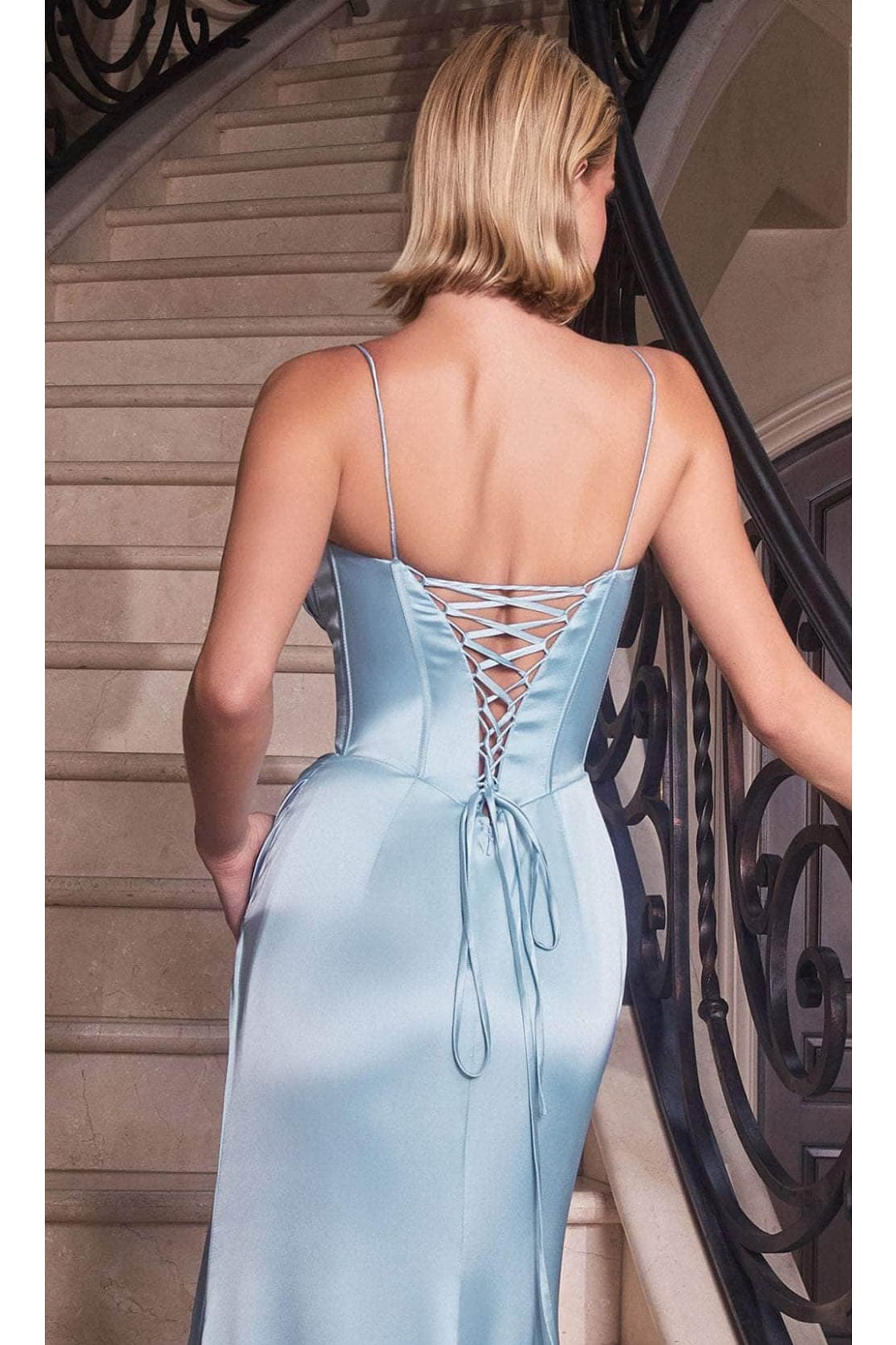 Ladivine CD306 - Pleated Bust Sweetheart Gown - Prom