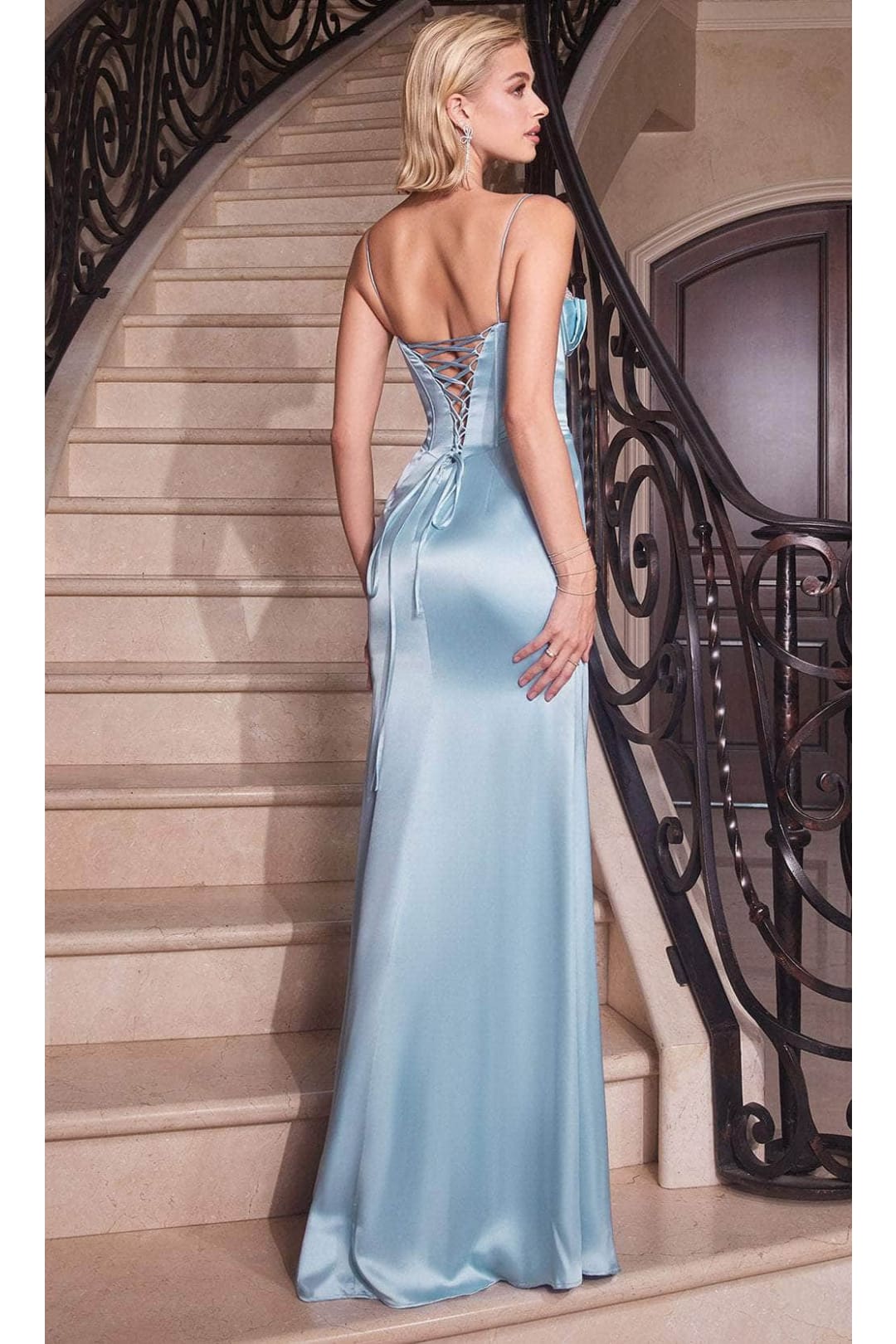 Ladivine CD306 - Pleated Bust Sweetheart Gown - Prom