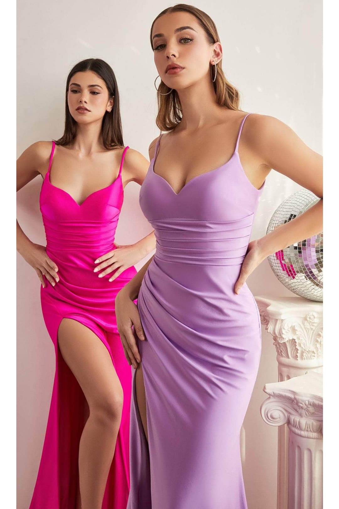 Ladivine CD3208 - Sweetheart Satin Prom Formal Gown - Lavender / 4 - Prom
