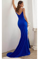 Ladivine CD3208 - Sweetheart Satin Prom Formal Gown - Royal / 4 - Prom