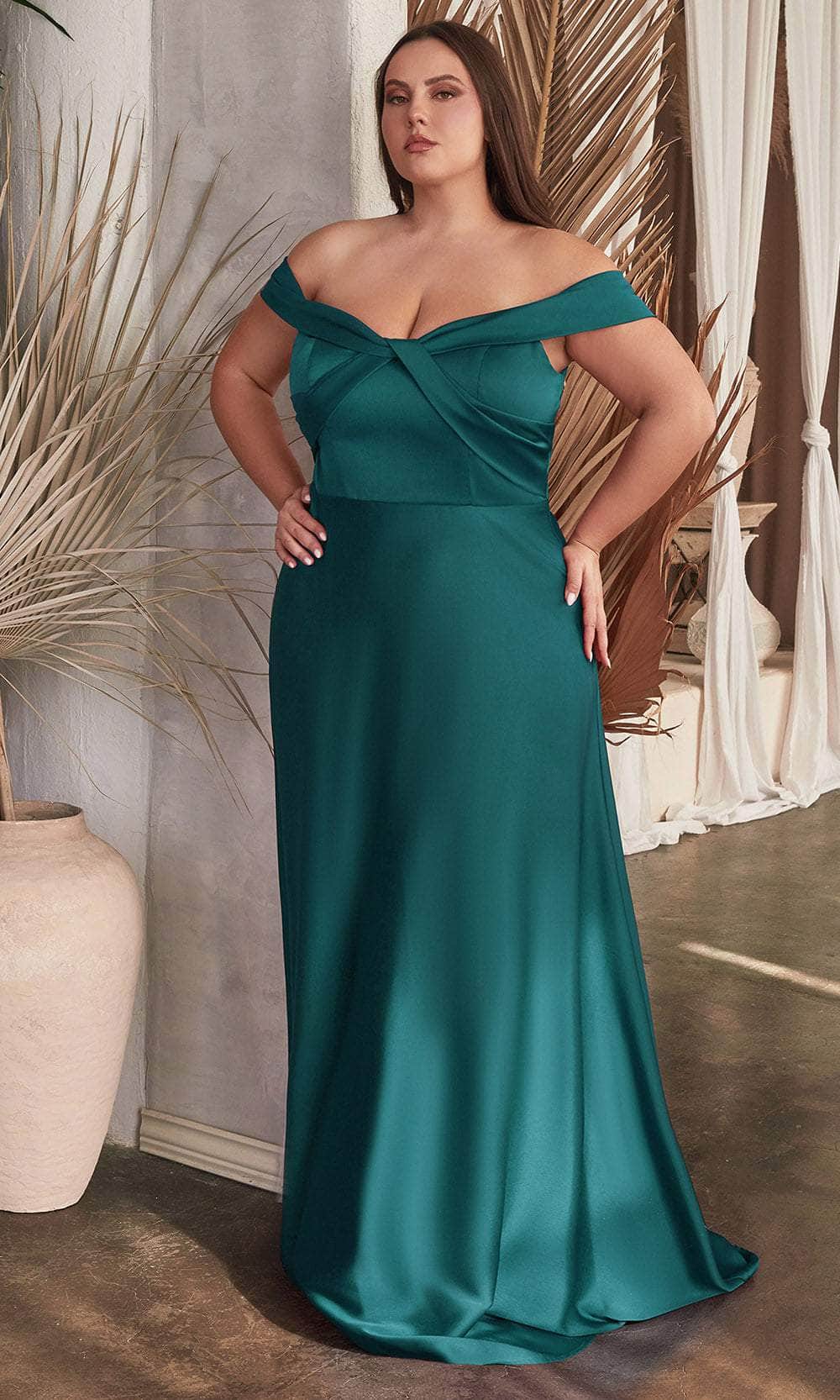 Ladivine CD325 - Off-Shoulder Knotted Prom Dress - Prom