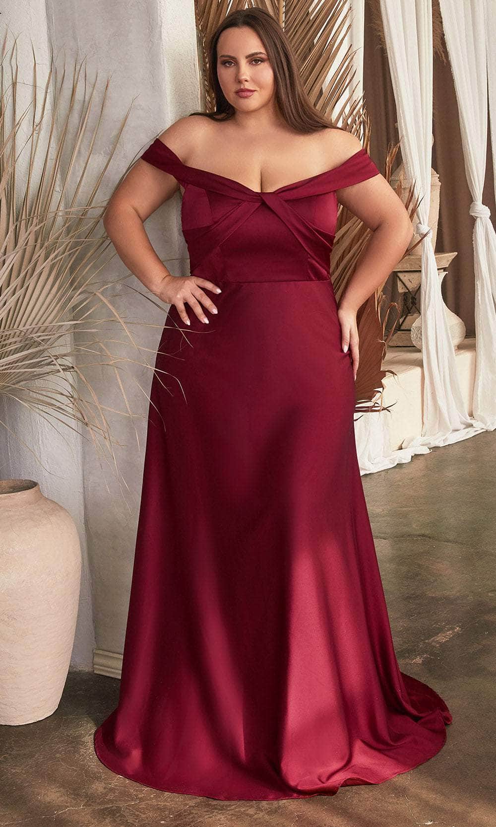 Ladivine CD325 - Off-Shoulder Knotted Prom Dress - Prom