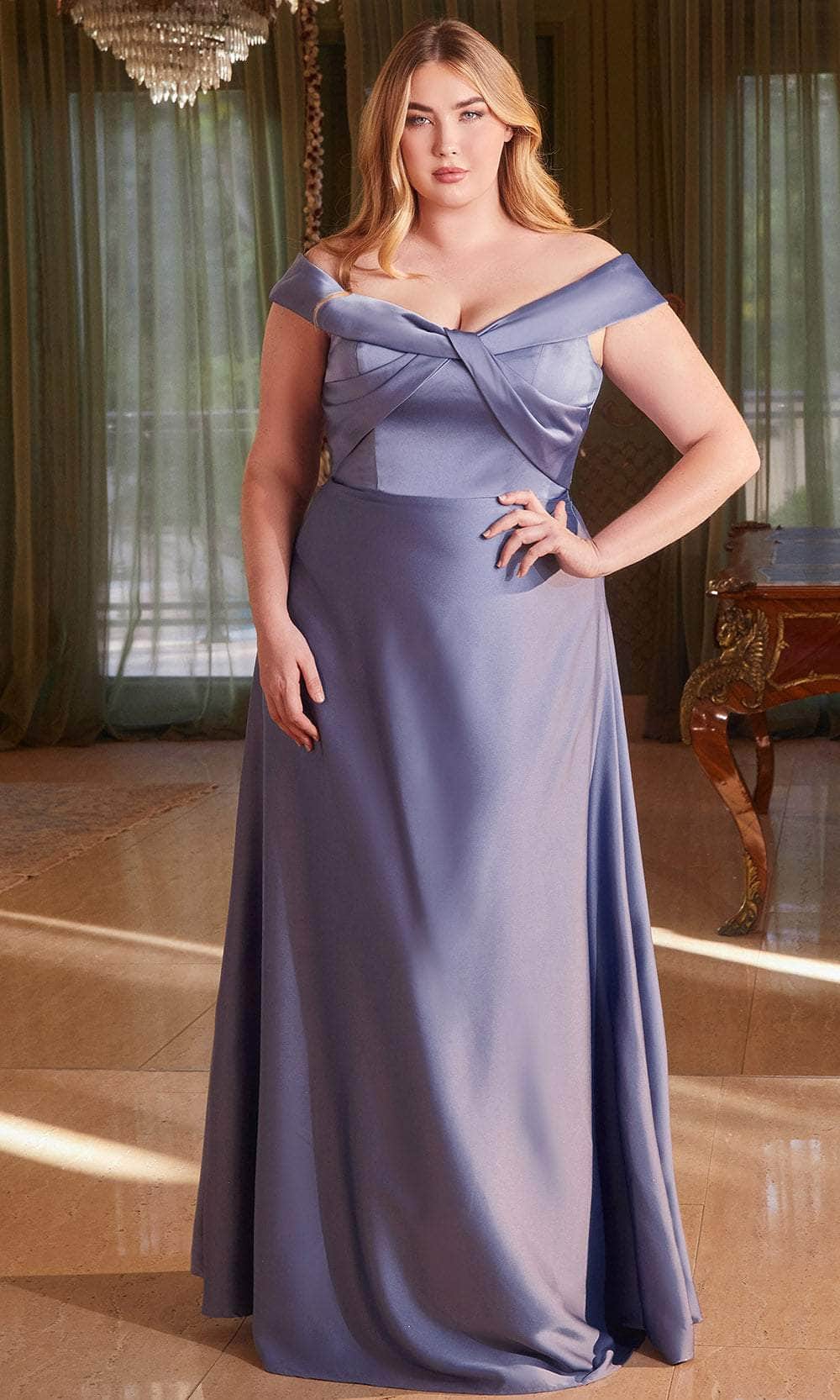 Ladivine CD325 - Off-Shoulder Knotted Prom Dress - Prom