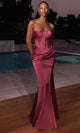 Ladivine CD326 - Pleated Semi-Sweetheart Evening Gown - Prom