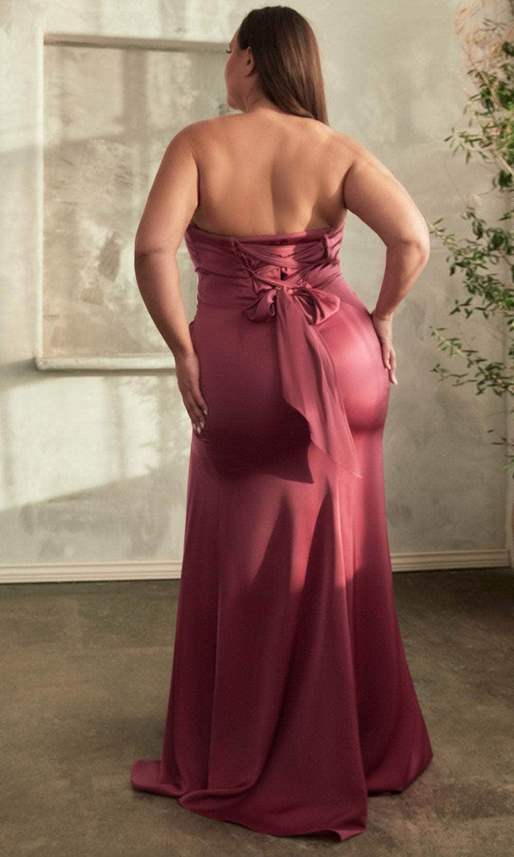 Ladivine CD326 - Pleated Semi-Sweetheart Evening Gown - Prom