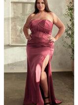 Ladivine CD326C  - Strapless Corset Bodice Formal Gown