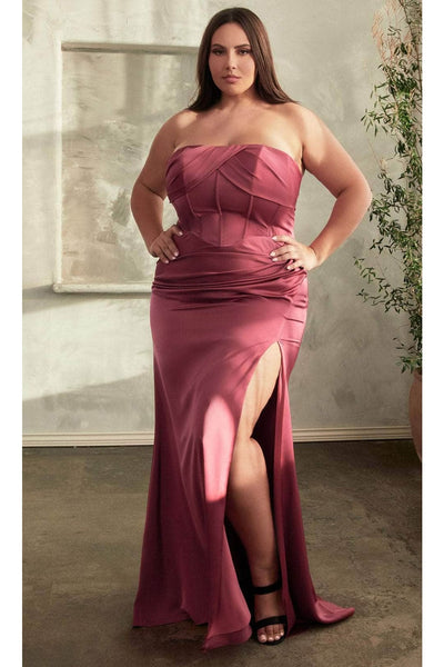 Ladivine CD326C - Strapless Corset Bodice Formal Gown - Prom