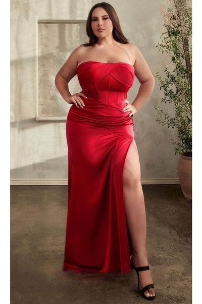 Ladivine CD326C - Strapless Corset Bodice Formal Gown - Prom