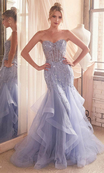 Ladivine by Cinderella Divine Dresses - Ladivine CD332 Sweetheart Neck Mermaid Gown - Prom