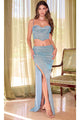 Ladivine CD350 - Sleek Sheath Evening Dress with Charm - Prom