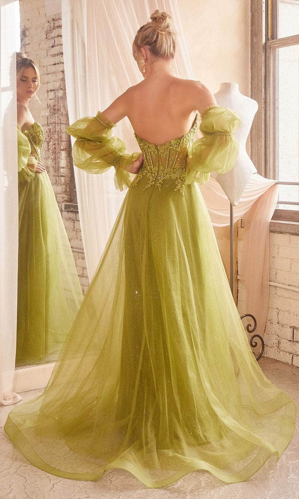 Ladivine CD830 Strapless Embroidered Boned Ballgown - Prom