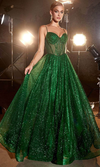 Ladivine CD832 Sheer Corset Sleeveless Ballgown - Prom