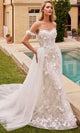 adivine CD861W - Strapless Lace Applique Gown - Prom
