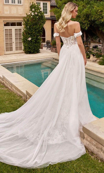 adivine CD861W - Strapless Lace Applique Gown - Prom