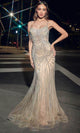 Ladivine by Cinderella Divine Dresses - Ladivine CD866 Fringed Beaded Glam Sheath Gown - Prom