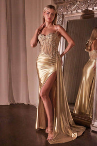 Ladivine CD868 – Sleeveless Fitted Long Dress - Prom