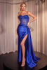 Ladivine CD868 – Sleeveless Fitted Long Dress - Royal / 2 - Prom