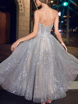 Ladivine CD871 - Strapless A-Line Prom Dress