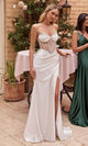 Ladivine CDS423W - Beaded Strapless Bridal Gown - Prom