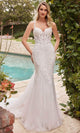 Ladivine CDS432W - Sleeveless Lace Bridal Gown - Prom