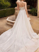 Ladivine CDS435W - Sleeveless Glitter Bodice Bridal Gown