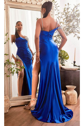 Ladivine CDS449 - Embellished One-Shoulder Prom Gown - Prom