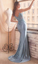 Ladivine CDS450 – Beaded Lace Appliqué Prom Gown - Prom