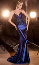 Ladivine CDS450 – Beaded Lace Appliqué Prom Gown - Prom
